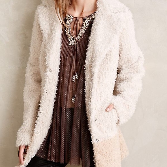 Anthropologie Fira Sherpa Coat - Picture 2 of 8